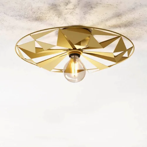 Светильник потолочный  Castanuelo 43599 Eglo без плафона 1 лампа, основание золотое в стиле арт-деко современный  фото 4